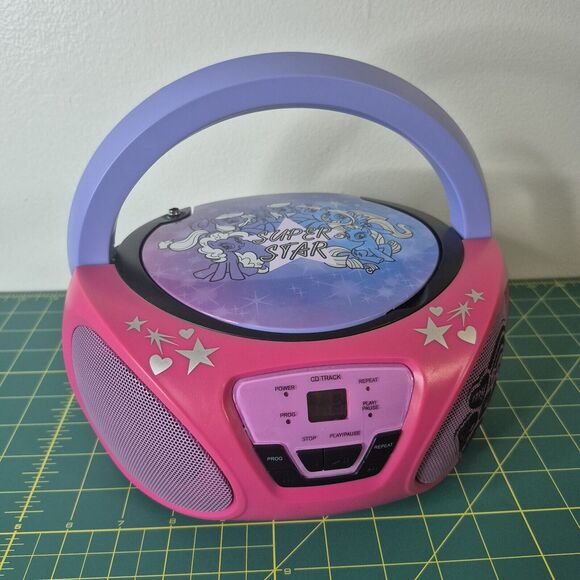 Portable CD Player Radio My Little Pony Boombox 56357 Pnk Tru Parts Only Decor - Picture 1 of 7